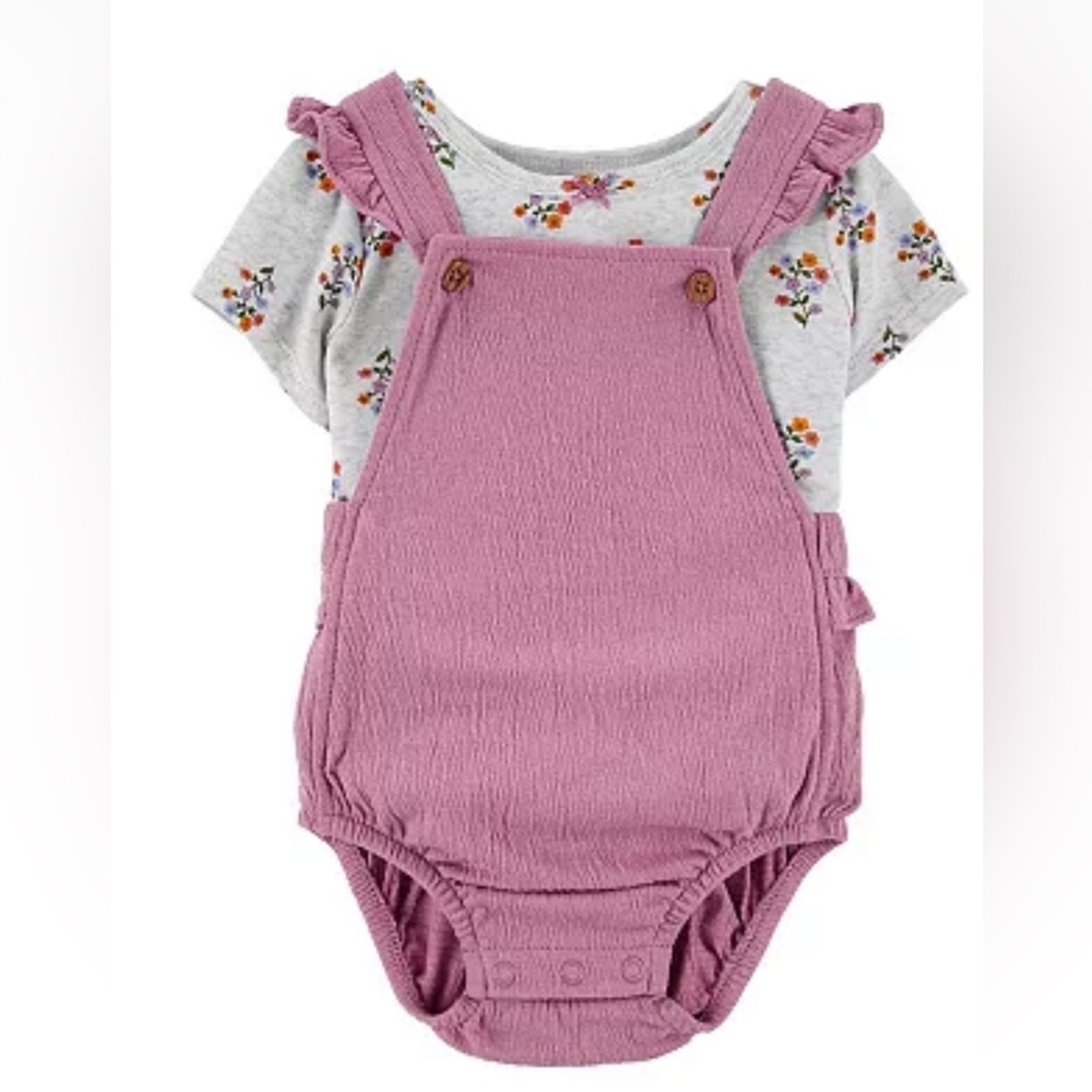 Carter’s 2-Piece Floral Tee & Shortalls Set